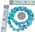 Sterling Silver Kingman Turquoise Bead Necklace KX121098